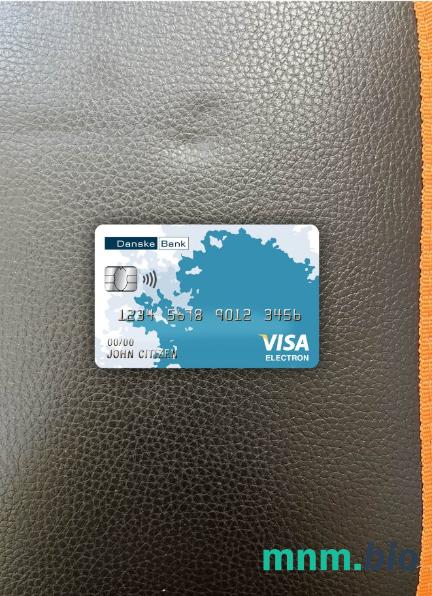 Finland Danske bank visa karta elektronowa wygląd fotograficzny skan PSD + zdjęcie